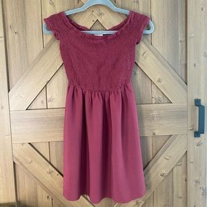 Maroon skater dress